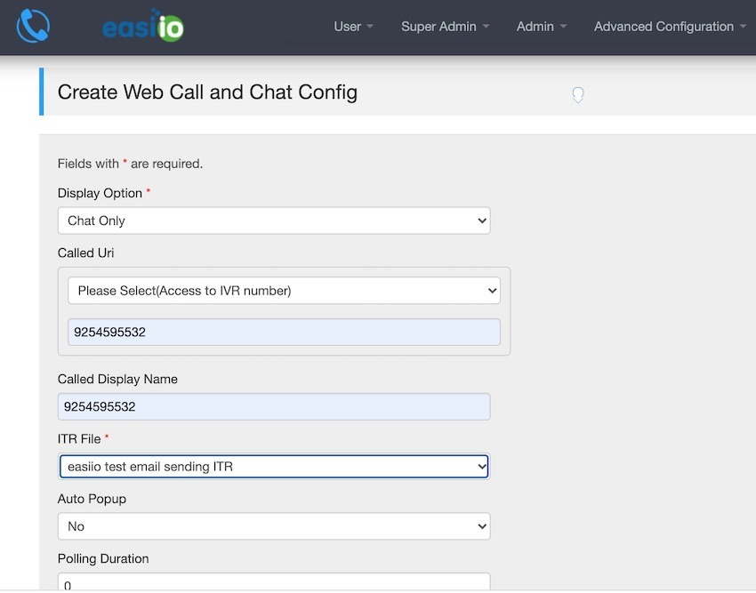 Configure call and web chat with the ITR script