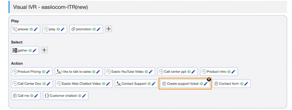 Easiio web chat ITR integration step 1.